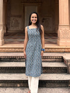 Blue Long Corset Kurti