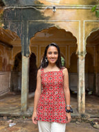 Red Short Corset Kurti