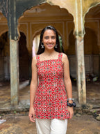 Red Short Corset Kurti