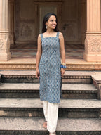 Blue Long Corset Kurti