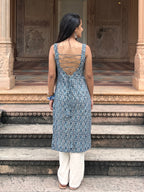 Blue Long Corset Kurti